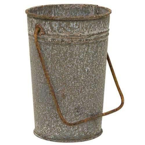 Washed Galvanized Bucket - The Fox Decor