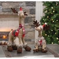 Thumbnail for Sitting Plush Long Neck Reindeer