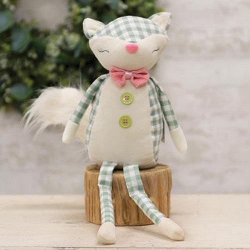 Buffalo Check Sitting Spring Fox - The Fox Decor