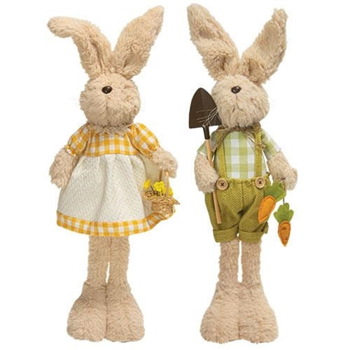 Standing Mr & Mrs. Garden Bunny