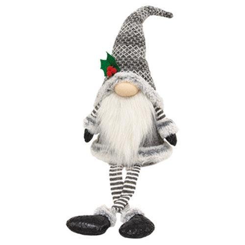 Lg Dangle Leg Mr or Mrs Santa Gnome, 2 Asstd. sold individually - The Fox Decor