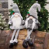 Thumbnail for Lg Dangle Leg Mr or Mrs Santa Gnome, 2 Asstd. sold individually - The Fox Decor