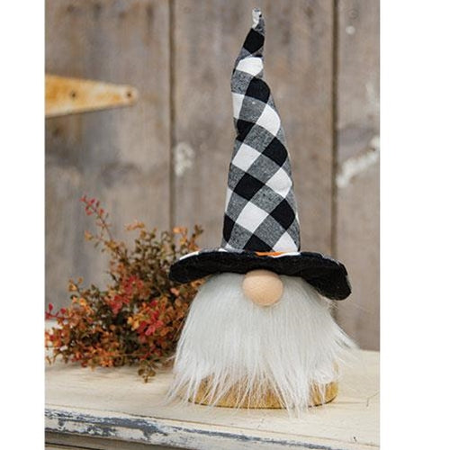 Buffalo Check Witch Hat Gnome