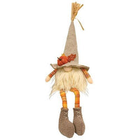 Thumbnail for Harvest Burlap Plaid Dangle Leg Gnome - The Fox Decor