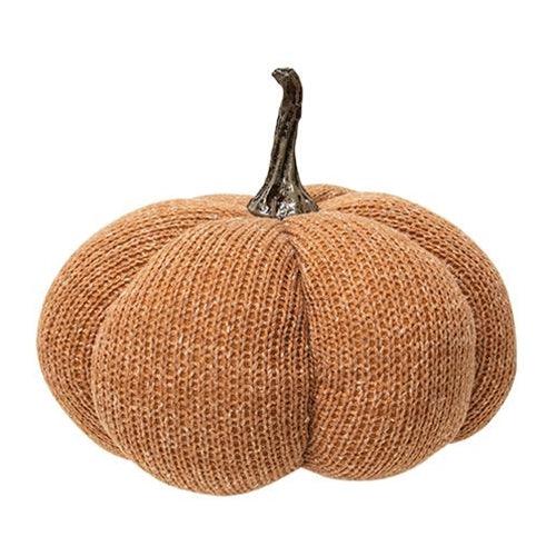 Burnt Orange Knit Pumpkin Large - The Fox Decor