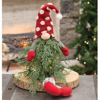 Thumbnail for Polka Dot Christmas Tree Dangle Leg Gnome w/LED Lights - The Fox Decor