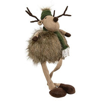 Thumbnail for Green Sparkle Dangle Leg Reindeer