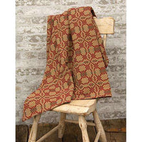 Thumbnail for Patriot's Knot Throw Cranberry, green and tan - The Fox Decor
