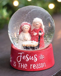Thumbnail for Jesus is the Reason Snow Globe w/Holy Family - The Fox Decor