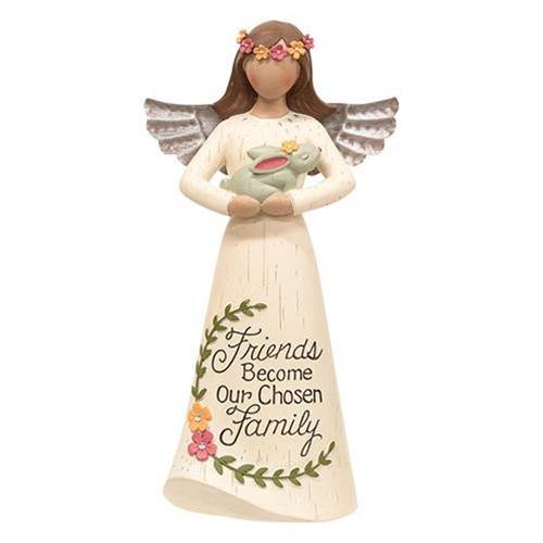 Friends Become Our Chosen Family Resin Angel - The Fox Decor