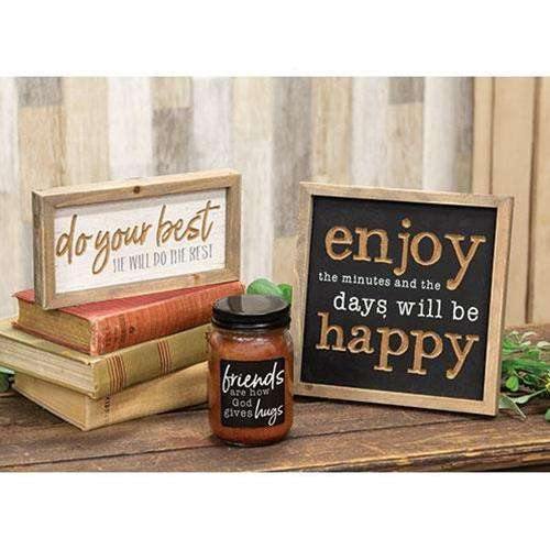 Enjoy the Minutes Hanging Sign With Easel - The Fox Decor