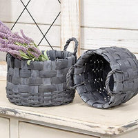Thumbnail for 2/Set, Natural Gathering Baskets w/Rope Handles - The Fox Decor