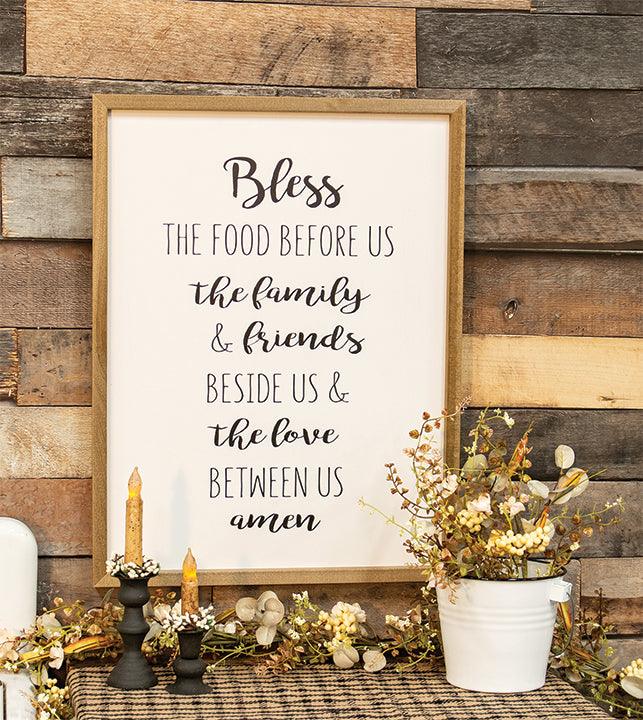 Bless the Food Framed Print - The Fox Decor