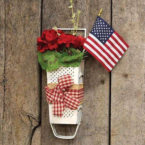 Hanging Shabby Chic Americana Cheese Grater - The Fox Decor