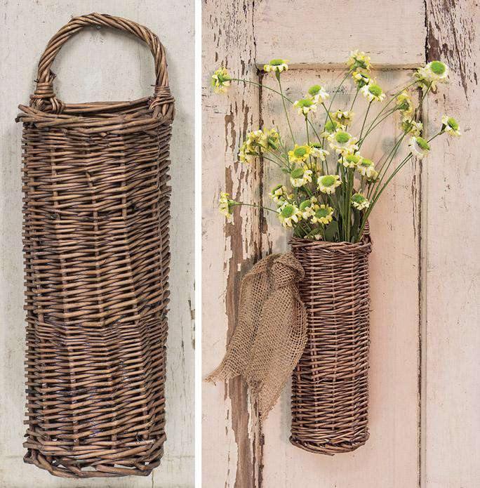 Whitewashed Willow Basket - The Fox Decor