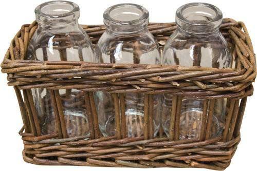 Willow Bottles w/ Basket