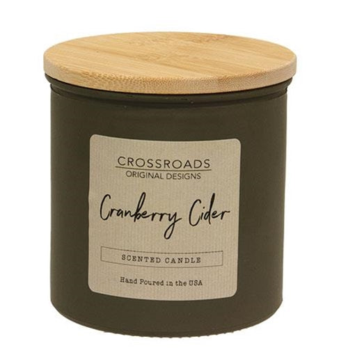 Cranberry Cider 14oz Jar Candle w/Wood Lid