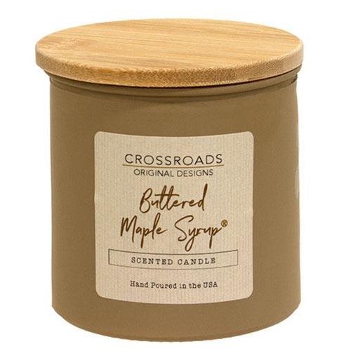 Buttered Maple Syrup 14oz Jar Candle w/Wood Lid - The Fox Decor