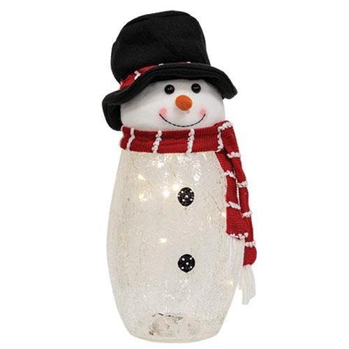 Light Up Top Hat Snowman - The Fox Decor
