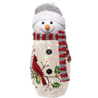 Thumbnail for Plush Head Lit Glass Snowman - The Fox Decor