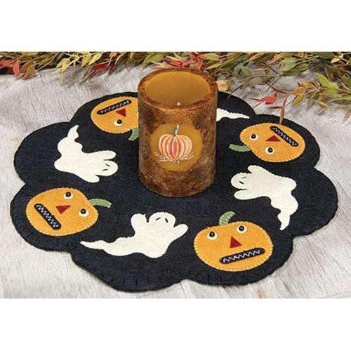 Ghost and Pumpkin Felt Mat - The Fox Decor