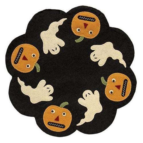 Ghost and Pumpkin Felt Mat - The Fox Decor