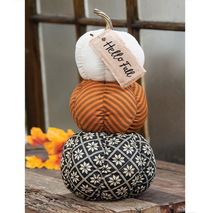 Hello Fall Pumpkin Stack - The Fox Decor