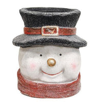 Thumbnail for Glittered Resin Snowman Head Planter - The Fox Decor