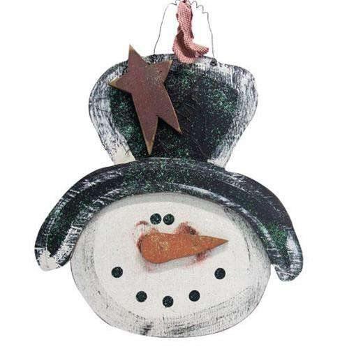 Hanging Snowman Head - The Fox Decor