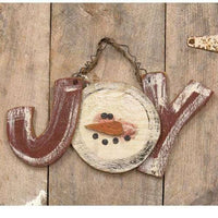 Thumbnail for Distressed Hanging Snowman Joy Sign - The Fox Decor