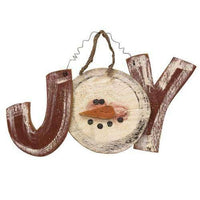 Thumbnail for Distressed Hanging Snowman Joy Sign - The Fox Decor