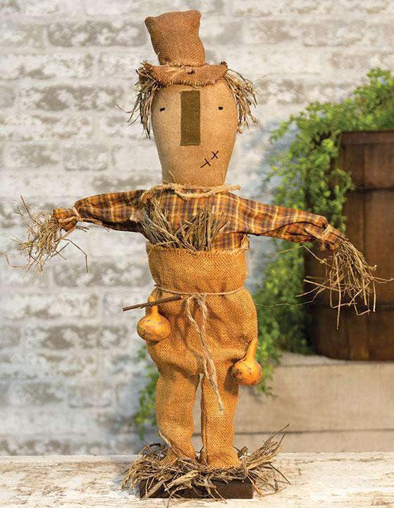 Slim Jim Scarecrow Doll on Base - The Fox Decor