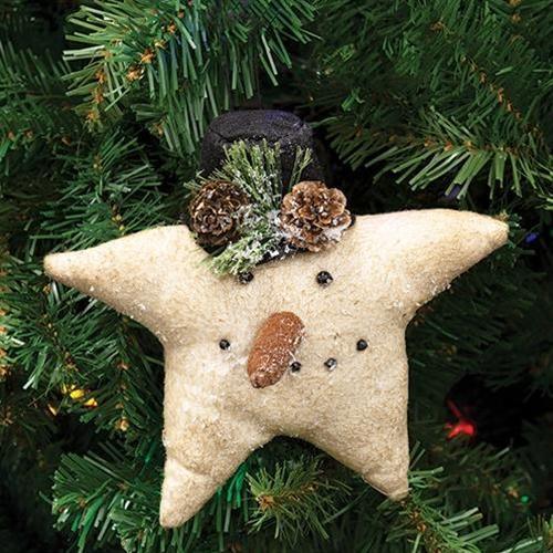 Vintage Snowman Star Ornament - The Fox Decor