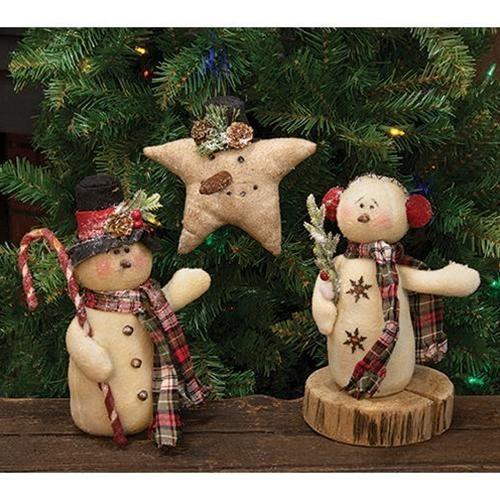 Vintage Snowman Star Ornament - The Fox Decor