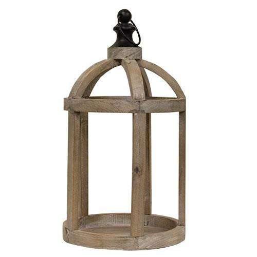 Temple Primitive Wooden Lantern, 17" - The Fox Decor