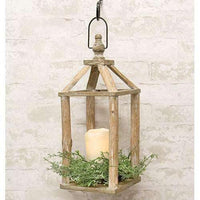 Thumbnail for Carriage House Primitive Wooden Lantern, 16