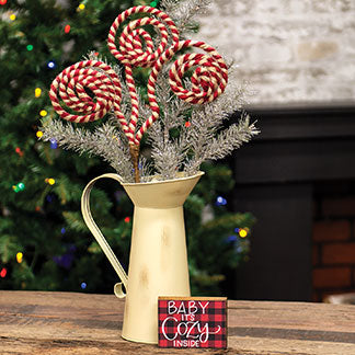 Red Spiral Candy Pick, 18" - The Fox Decor