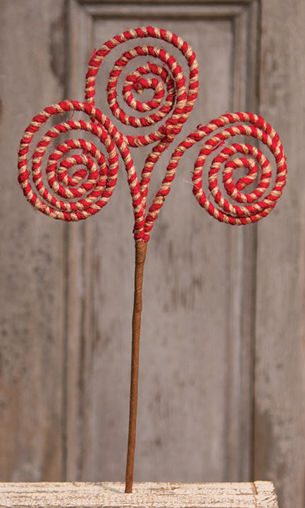 Red Spiral Candy Pick, 18"