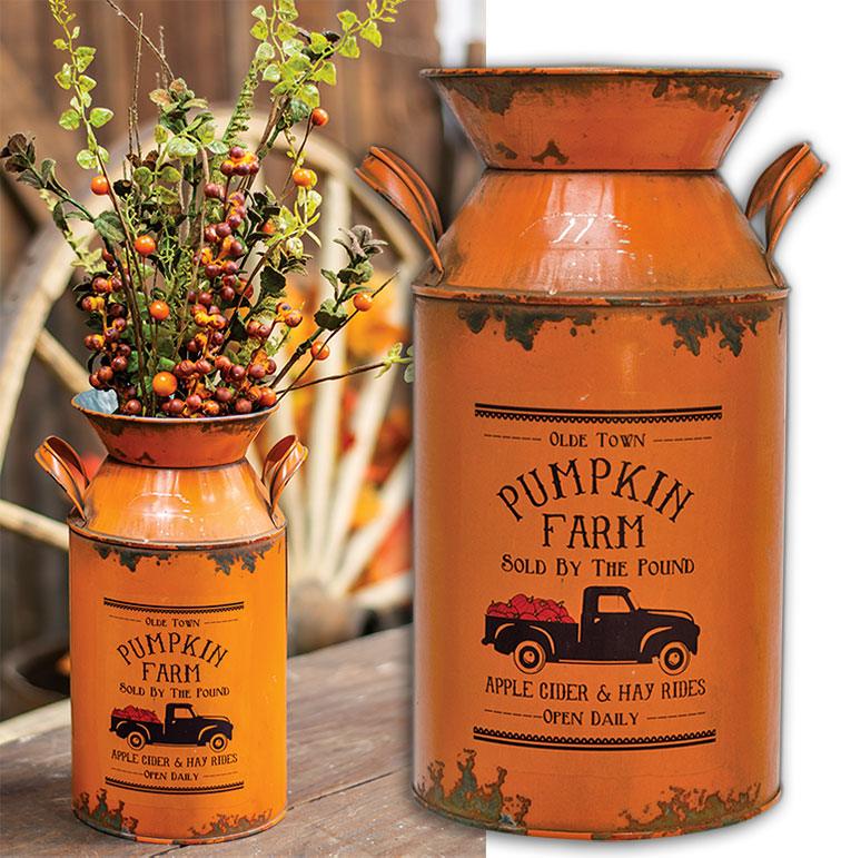 '+Pumpkin Farm Milk Can - The Fox Decor