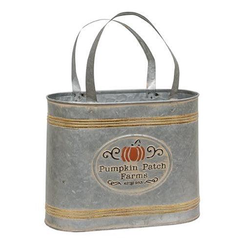 2/Set, Pumpkin Patch Farms Galvanized Totes - The Fox Decor