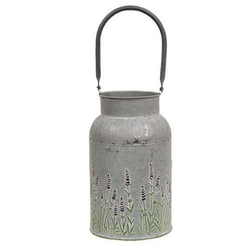 Lavender Embossed Milk Can - The Fox Decor