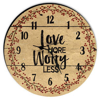 Thumbnail for Love More, Worry Less Clock - The Fox Decor