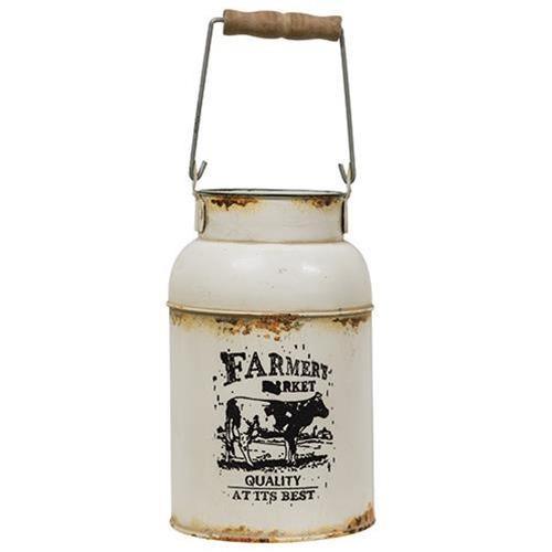 Farmer's Market Milk Can With Handle - The Fox Decor