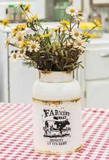 Farmer's Market Milk Can With Handle - The Fox Decor