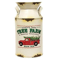 Thumbnail for Country Lane Tree Farm Milk Can Christmas Decor - The Fox Decor