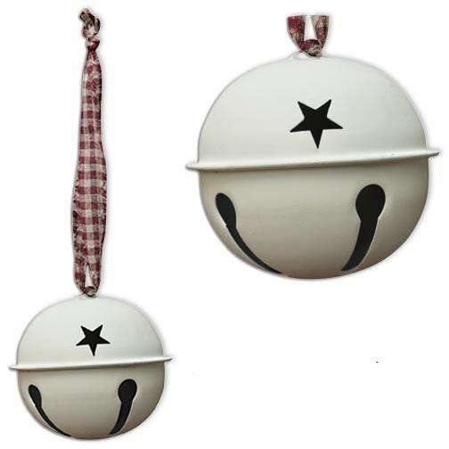 Antique White Jingle Bell, 3" - The Fox Decor