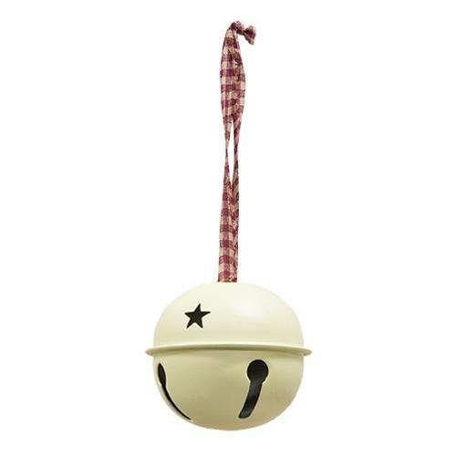 Antique White Jingle Bell, 3" - The Fox Decor