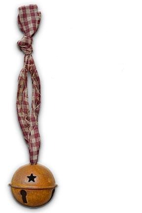 Rusty Jingle Bell, 2" with Star Cutouts