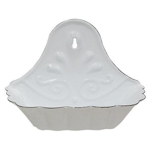 White Retro Enamel Soap Dish - The Fox Decor