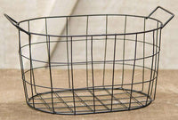 Black Wire Oval Basket, 8.75x5.75 - The Fox Decor